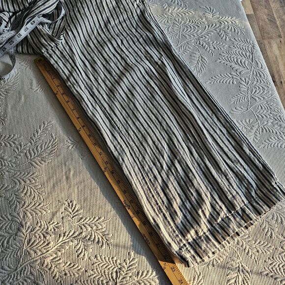 Max Studio Blue & White Linen Pants - Picture 7 of 9